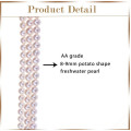 Perlas perlas perlas de agua dulce de 8-9mm AA grado perla patata forma